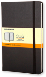 Блокнот в линейку Moleskine Classic (MM710) 9x14см твердая обложка, черный