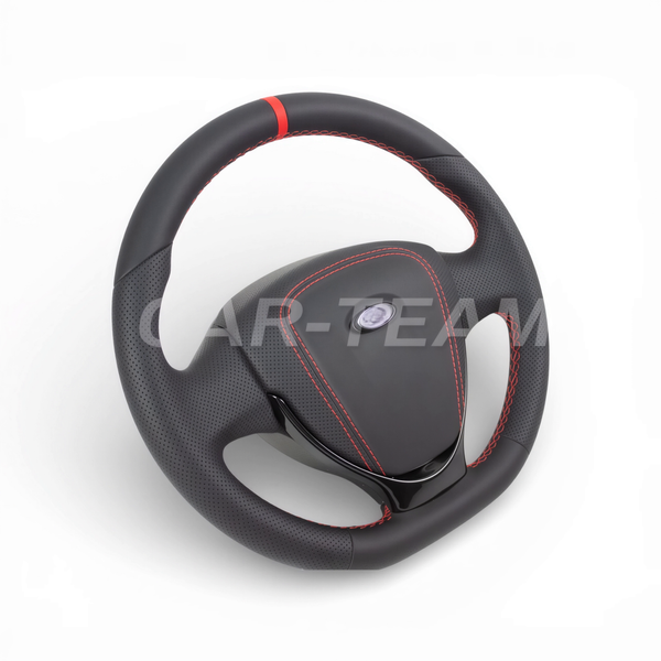 Руль в стиле Приора 2 в сборе адаптированный на ВАЗ 2113, 2114, 2115 - в экокоже и центральной отметкой