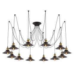 Citilux Эдисон CL451121 Люстра паук Венге Бронза