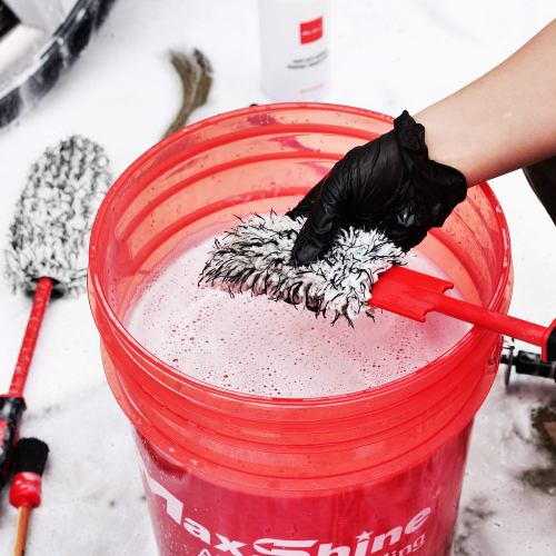 Щетка из микрофибры для колесных дисков, со съемной насадкой, укороченная