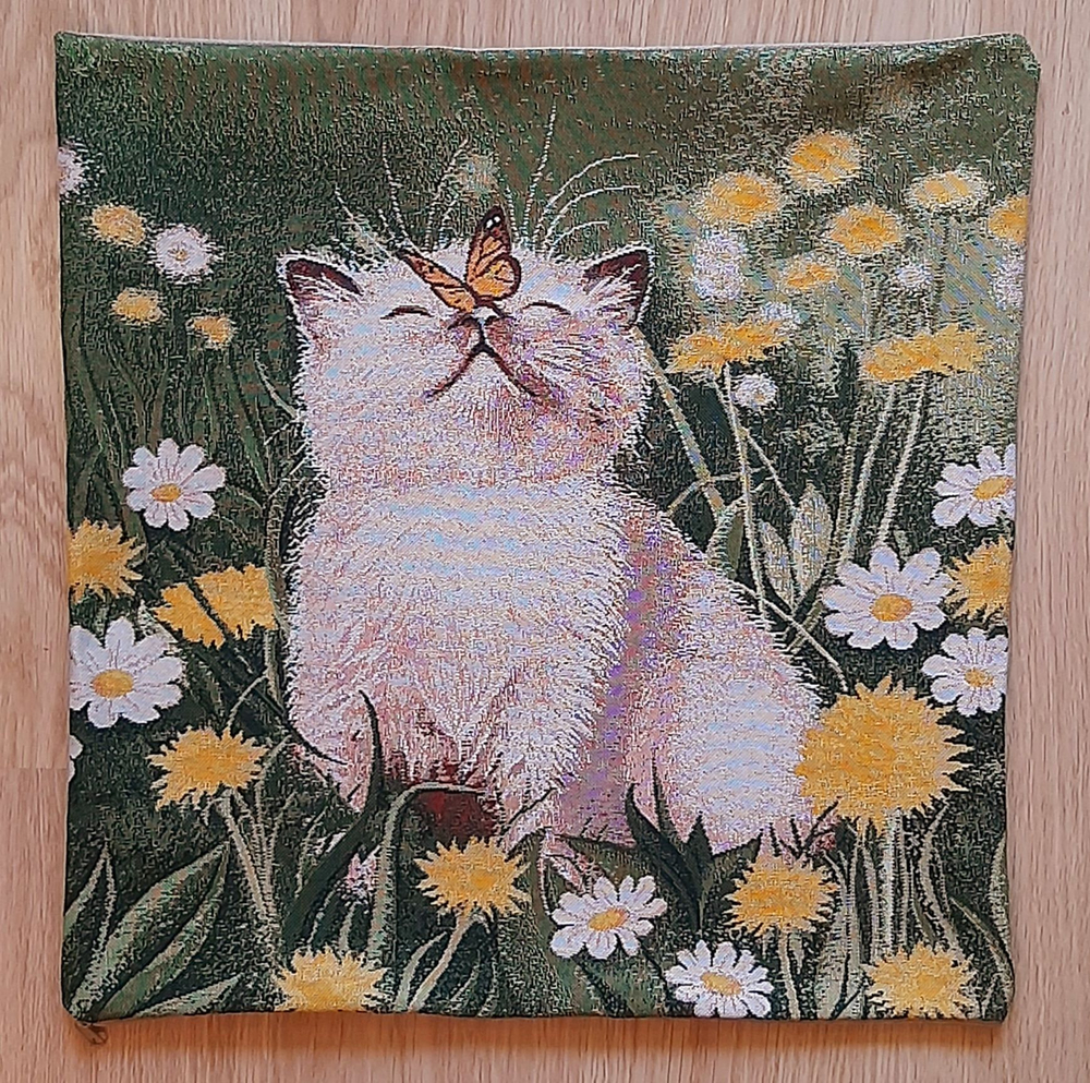 Декоративный гобеленовый чехол для интерьерной подушки Одуванчик 47*47