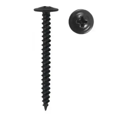 Саморез с прессшайбой черный 4,2х19 мм 400 шт острый