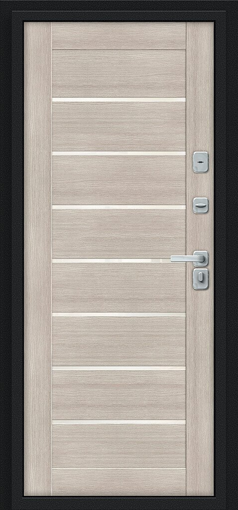 Thermo Техно Декор-2 Букле черное/Cappuccino Veralinga 205*96 правое