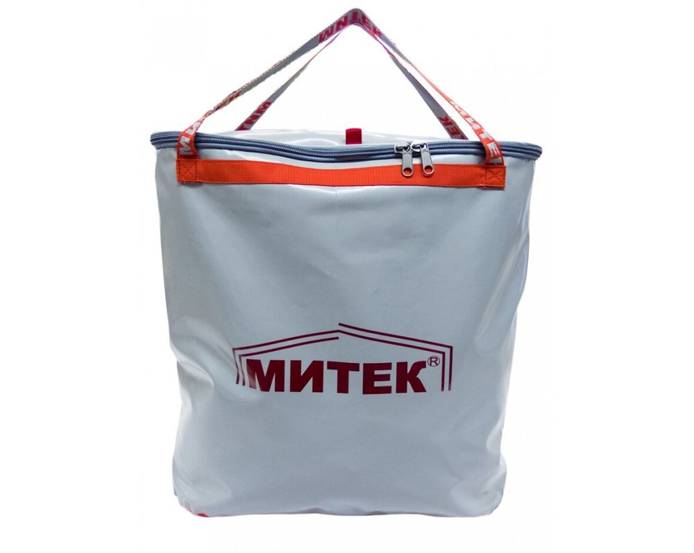 Сумка Митек с крышкой, овал, 50 х 20 х 50 (серая)