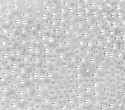 Бусины пришивные, Ø 3 мм, 500 гр, белый