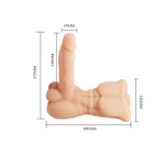 Baile Temptation Bigger man вибромассжер реалистик с миниторсом (Цвет: телесный)