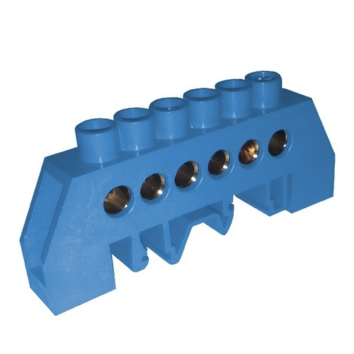 Шина N (ноль) 6х16мм2 изолированная на винты и DIN-рейку тип Стойка ШНИ-8х12-6-КС-С IEK YNN10-812-6DP-K07