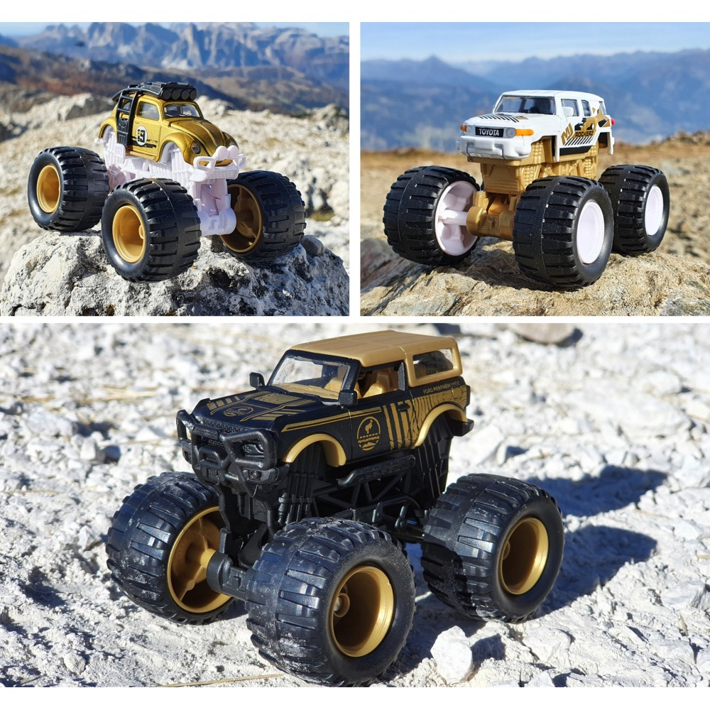 Машинка Majorette Volkswagen Beetle Gold Rockerz 2054033 03 монстр-трак 2054033 — фото 3
