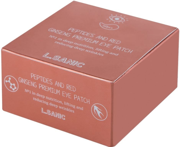 Патчи для век L.Sanic Peptides and Red Ginseng гидрогелевые с пептидами и экстрактом красного женьшеня 60 шт