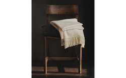 Zara Home плед из хлопка, экрю, 130x170 см