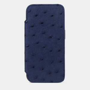 Чехол кожаный Benoit для iPhone 15 Pro синего цвета