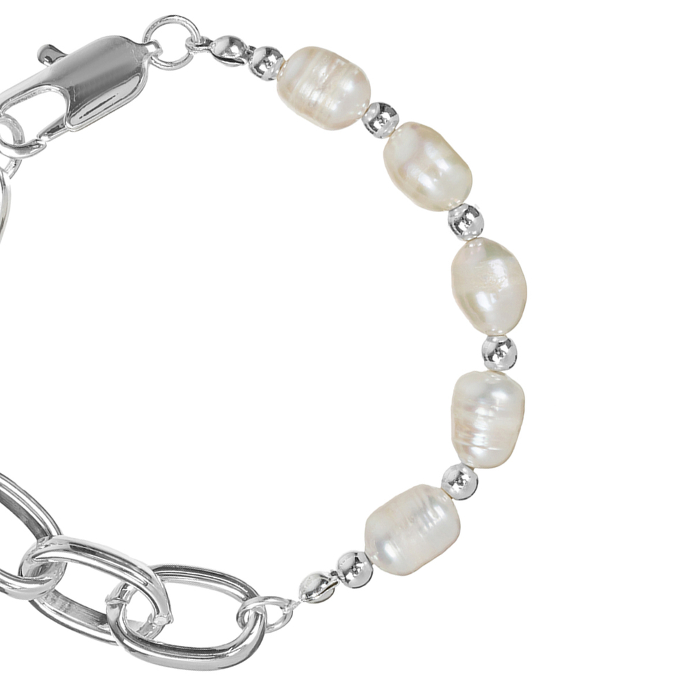 Браслет Fiore Luna Pearl Сarabiner CL1018 S