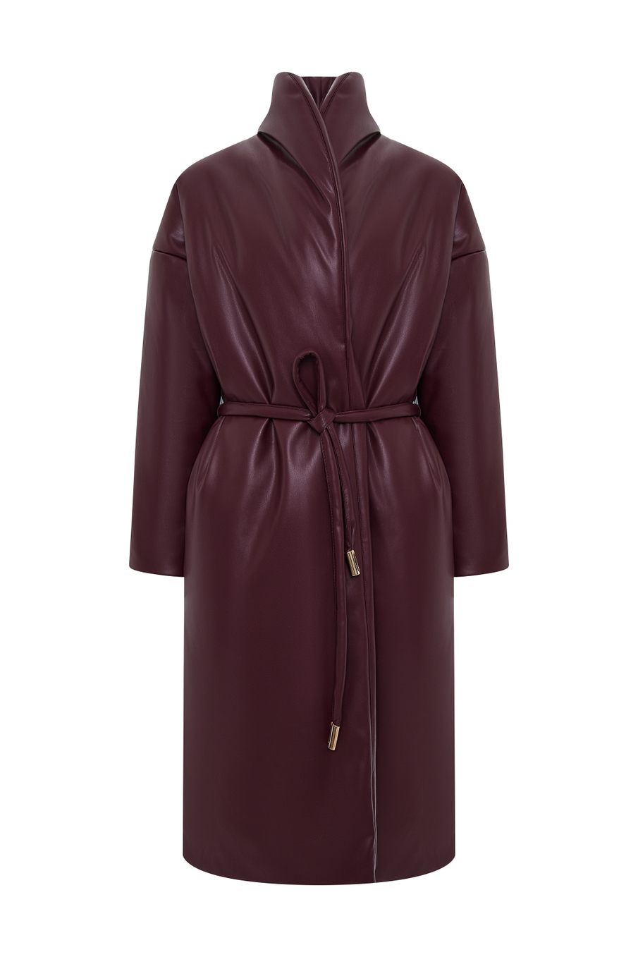 Пальто из экокожи