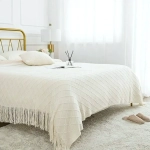 Плед 130*170 см «PALERMO» вязанный, цвет белый