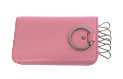 Balenciaga Leather Key Pouch Regular Women"s Pink
