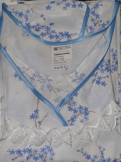 Сорочка ночная "Крыло". Ситец, 100% Хлопок