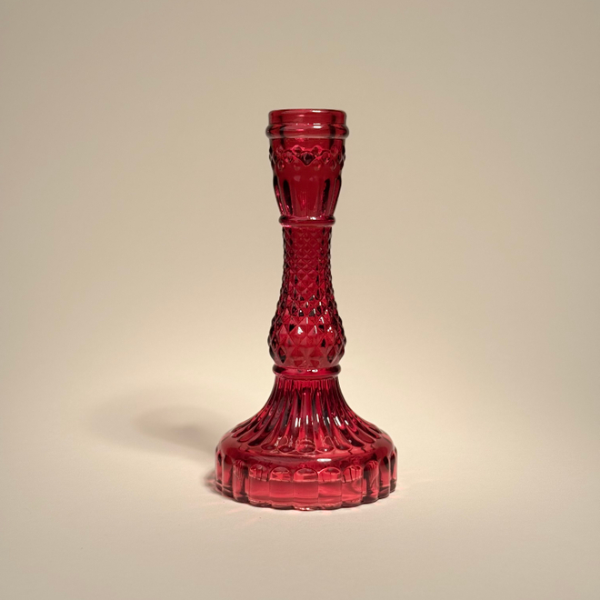 Подсвечник "Венсент", красный