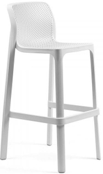 Стул пластиковый барный Nardi Net Stool, белый