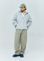 Брюки широкие из хлопка | olive