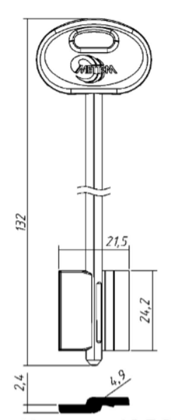 Заготовка дверняк МЕТТЭМ 23 в пластике