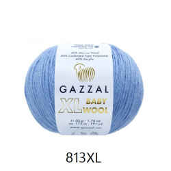 Пряжа Baby Wool XL 50 г, 100м, 40%акрил, 40%шерсть мериноса, 20%кашемир, 40%акрил (цена за 1 шт)