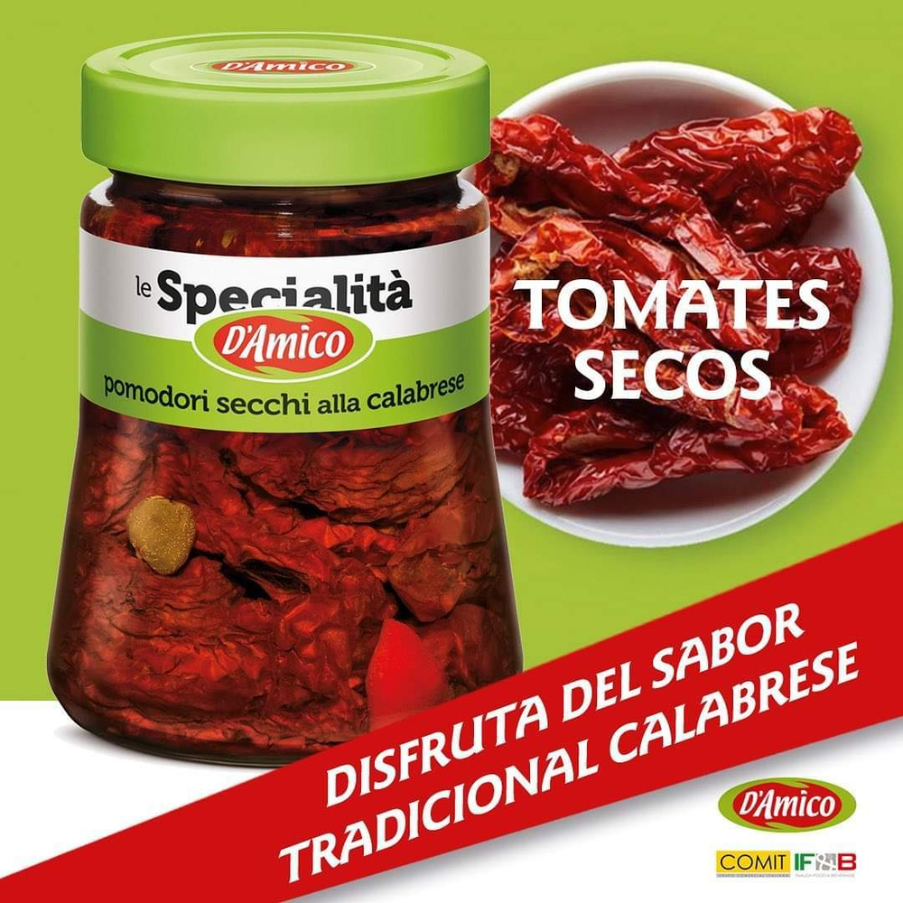 Вяленые томаты по-КАЛАБРИЙСКИ в стеклянной банке 280 гр, Италия