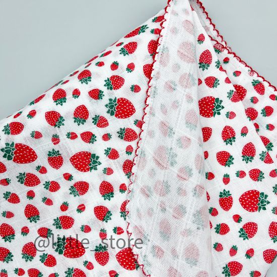 Пеленка муслиновая "Клубнички" 80х90