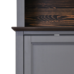 Буфет деревянный с 4 дверями Лэйквью 155х41х202 см с подсветкой, из натуральной сосны