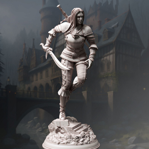 Человек Воин Паладин Варвар Файтер Рыцарь миниатюра для dnd, днд, pathfinder, фентези, Настольная игра, НРИ, Варгейм, РПГ