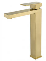 Смеситель для раковины высокий WONZON & WOGHAND CUBE, Брашированное золото (WW-88239016-BG)