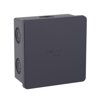 Коробка ответвит. с 6 кабельными вводами д.20мм, IP44, 80х80х40мм,черная