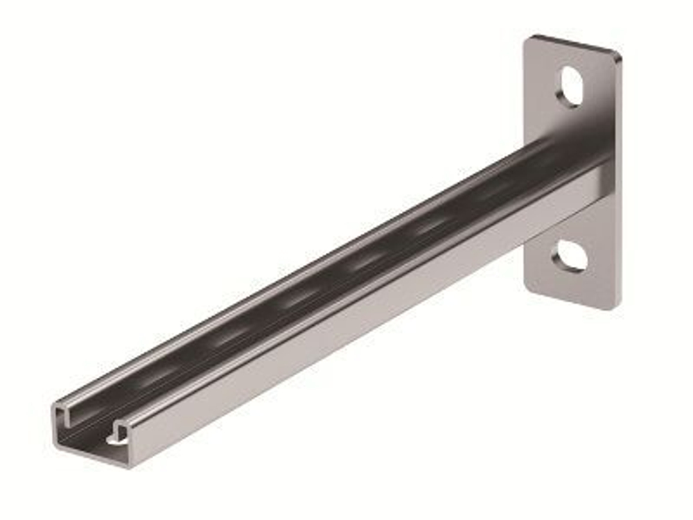 Консоль одиночная, 41х21 мм, осн.600, нержавеющая сталь AISI 304