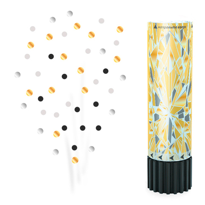 Хлопушка пружинная "Роскошь Золота" Разноцветный блеск бумага/фольга, 16 см, 1 шт.