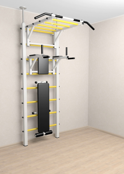 Шведская стенка Sv Sport враспор (Турник рукоход/Брусья/Скамья)