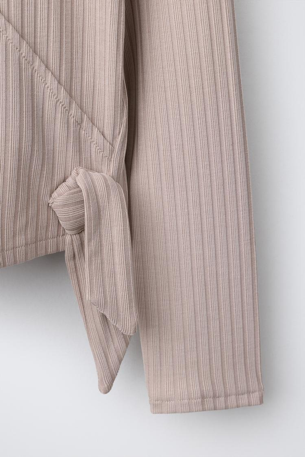 ZARA ЛОНГСЛИВ В РУБЧИК «БАЛЕТ», ТЕЛЕСНО-РОЗОВЫЙ