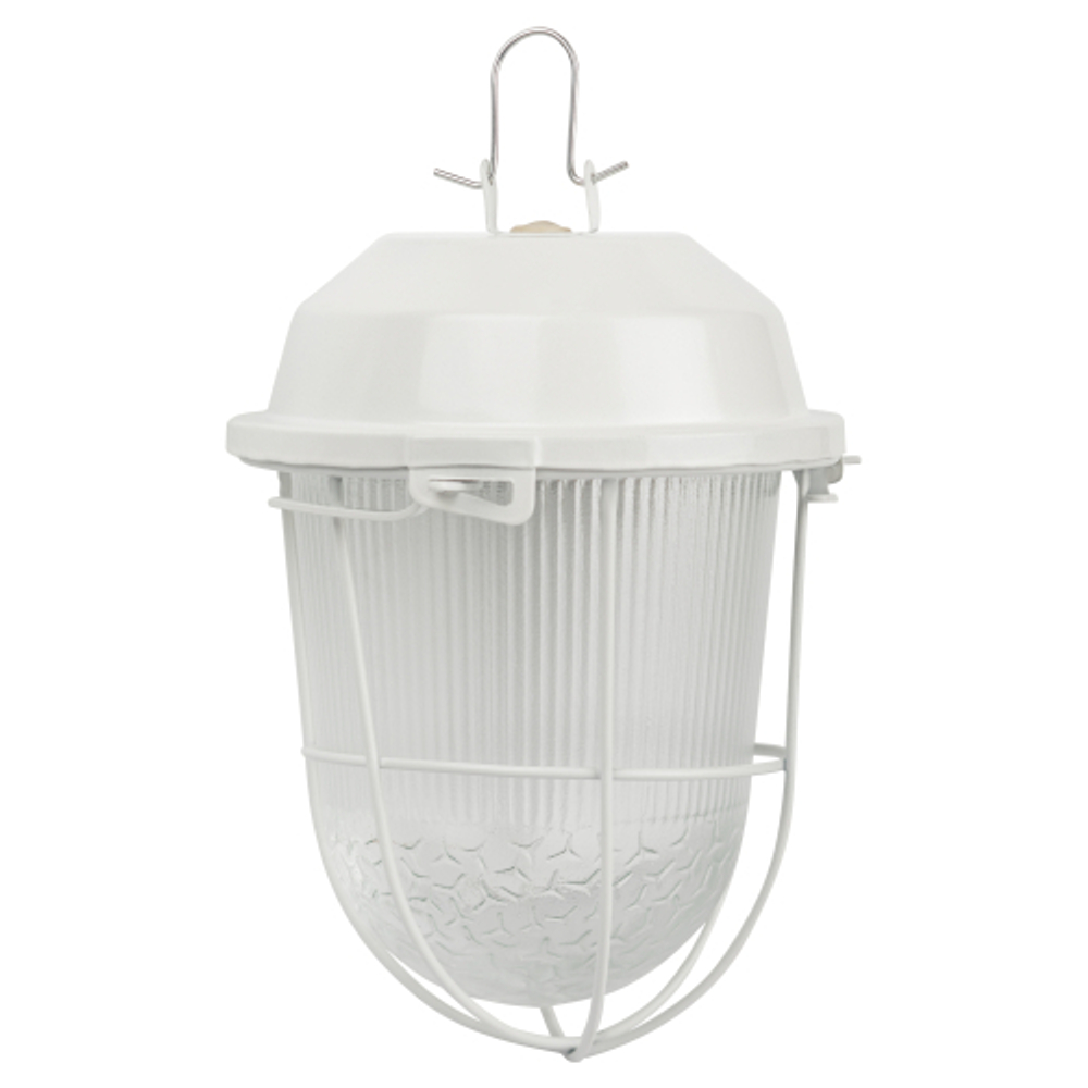 Светильник ЭРА НСП 02-100-003 с решеткой Желудь сталь стекло IP54 E27 max 100Вт 172х262х275 белый