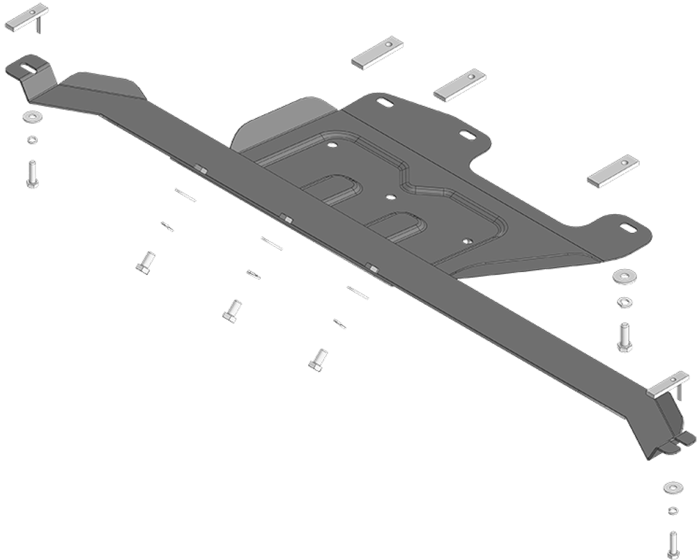 Защита раздаточной коробки, 2 мм, Сталь для Haval H5 2023-н.в., Motodor.73120