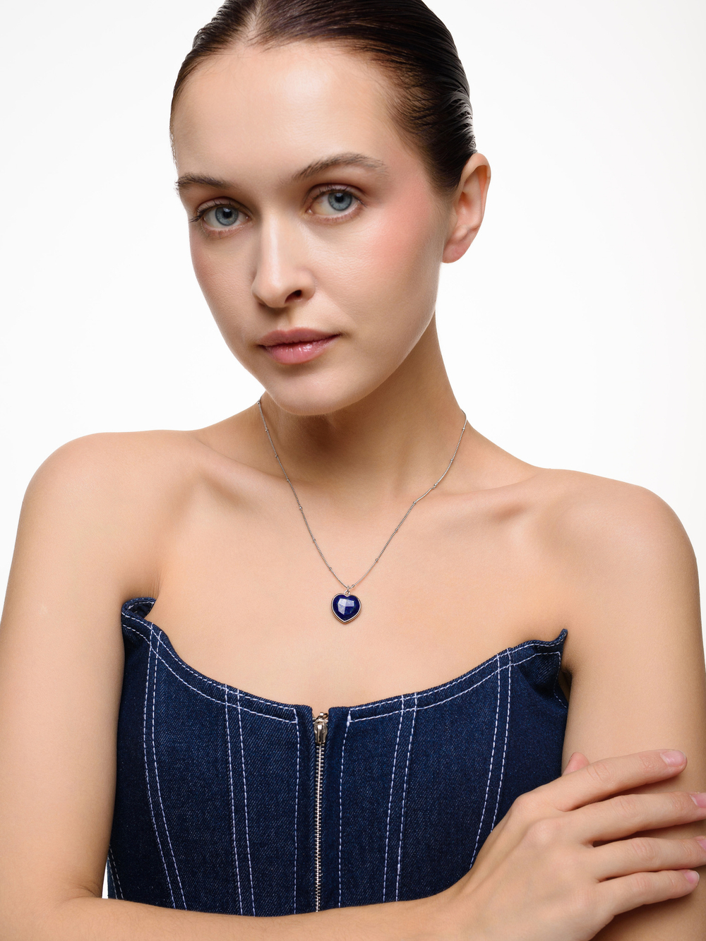 Колье "Lovely" с лазуритом Silver