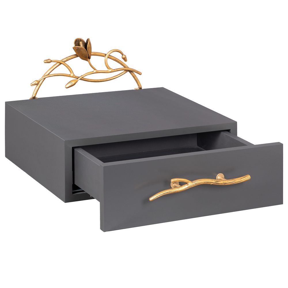 Тумба прикроватная Ин Блум подвесная Серый