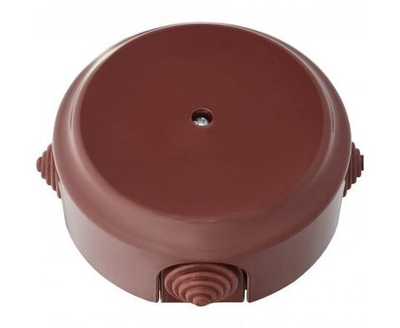 Ретро распределительная коробка D124, пластик, коричневый, Bylectrica