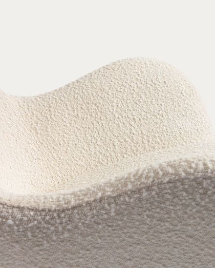 Кресло-качалка Vania из белой ткани букле Испания