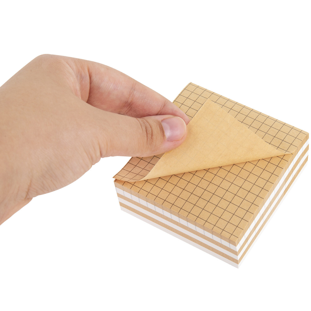 Блок самоклеящийся крафтовый (стикеры) BRAUBERG MULTI KRAFT 76х76 мм 300 листов (6 штук в упаковке)