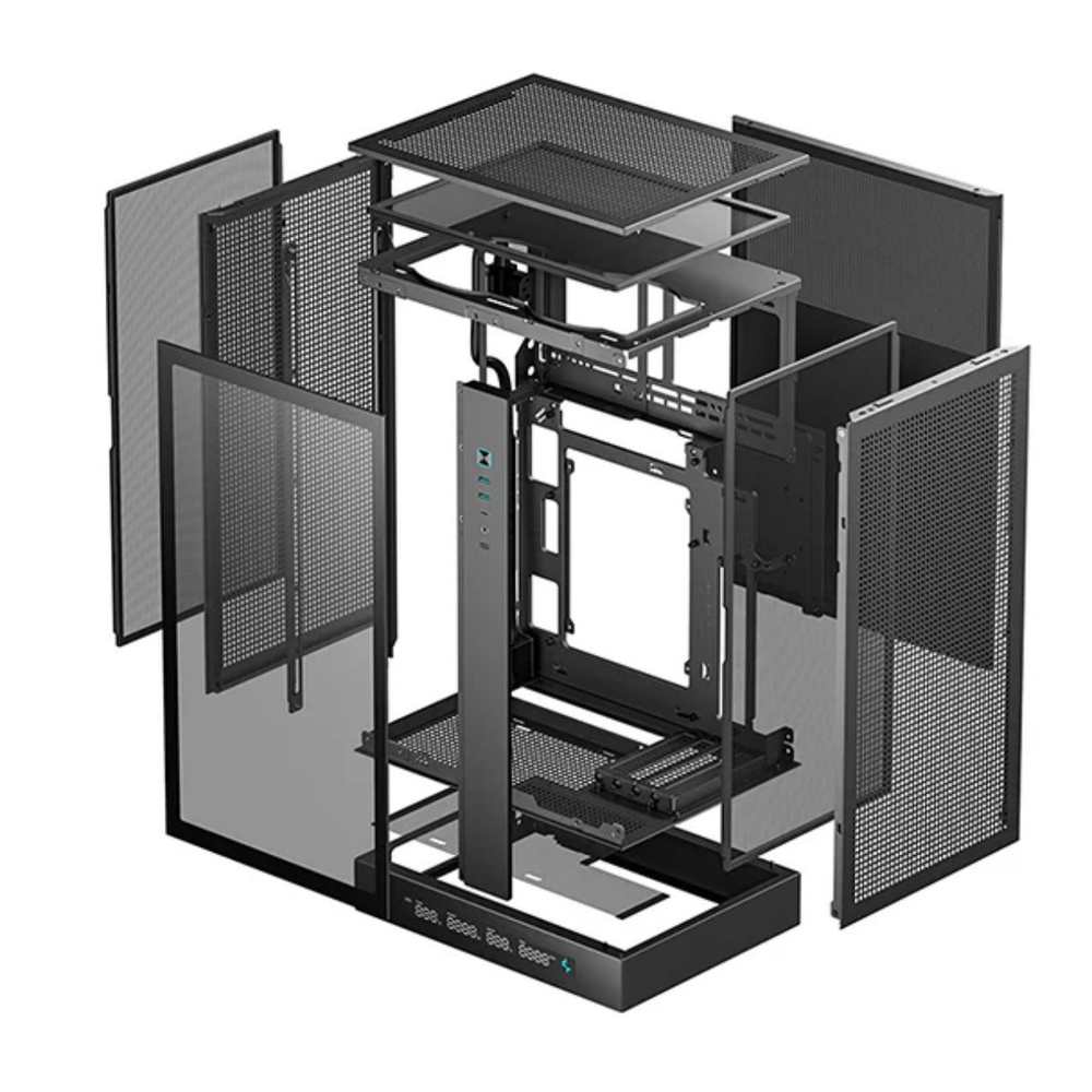Корпус Deepcool CH270 DIGITAL без БП, черный, mATX/m-ITX