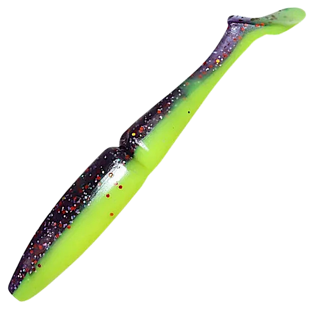 Мягкая приманка Yaman Pro Mamura 4" YP-M4-026  12.7см 19.7г 5шт Violet Chartreuse