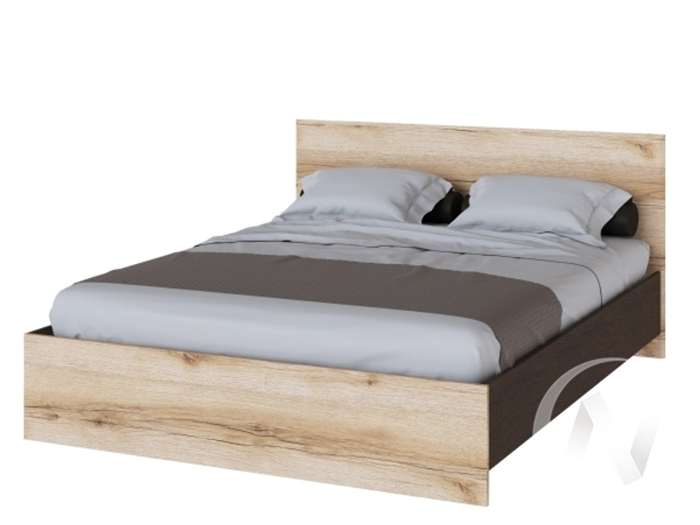 Кровать 1;6м Спальня Плейона (венге/дуб делано)