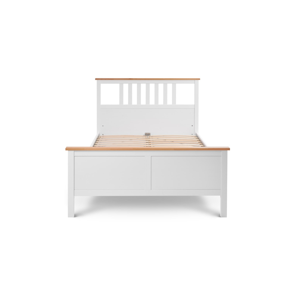 Двуспальная кровать, КЫМОР (HEMNES), 140х200 см, белый/светло-коричневый