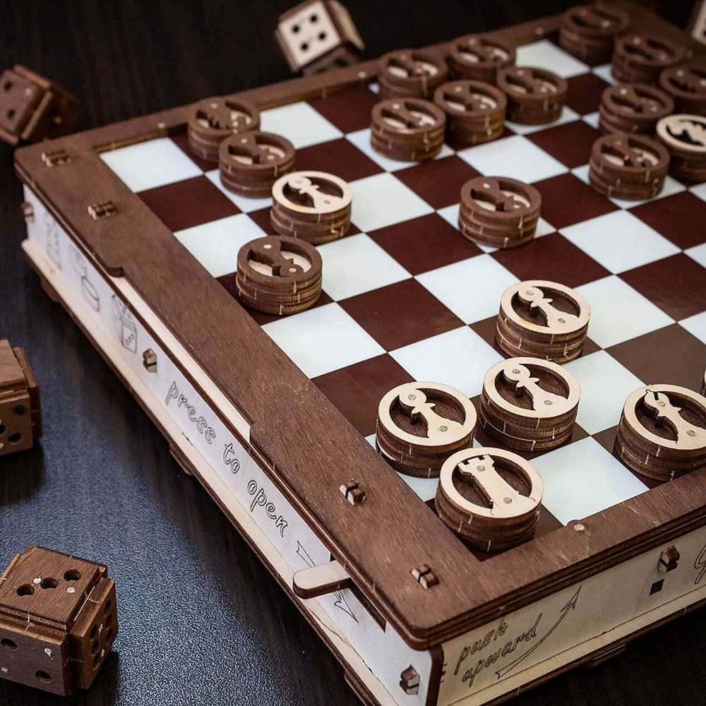 Сборная деревянная модель «GAMESET - Игровой набор» (EWA)