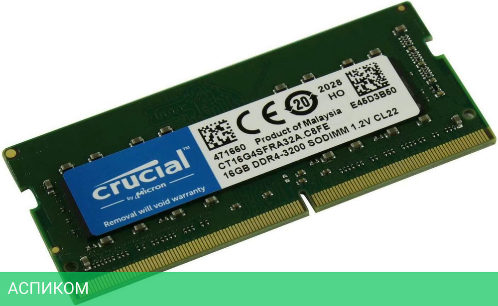 Оперативная память Crucial CT16G4SFRA32A