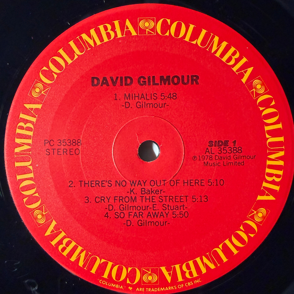 David Gilmour ‎– David Gilmour (США)