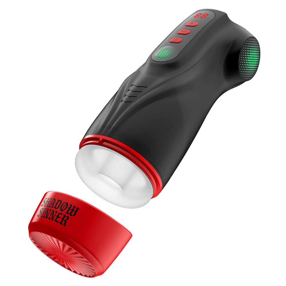 Интерактивный вибромастурбатор с функциями вакуума и подсветки Теневая грешница ворона Masturs Raven Shadow Sinner Multi Function Masturbator